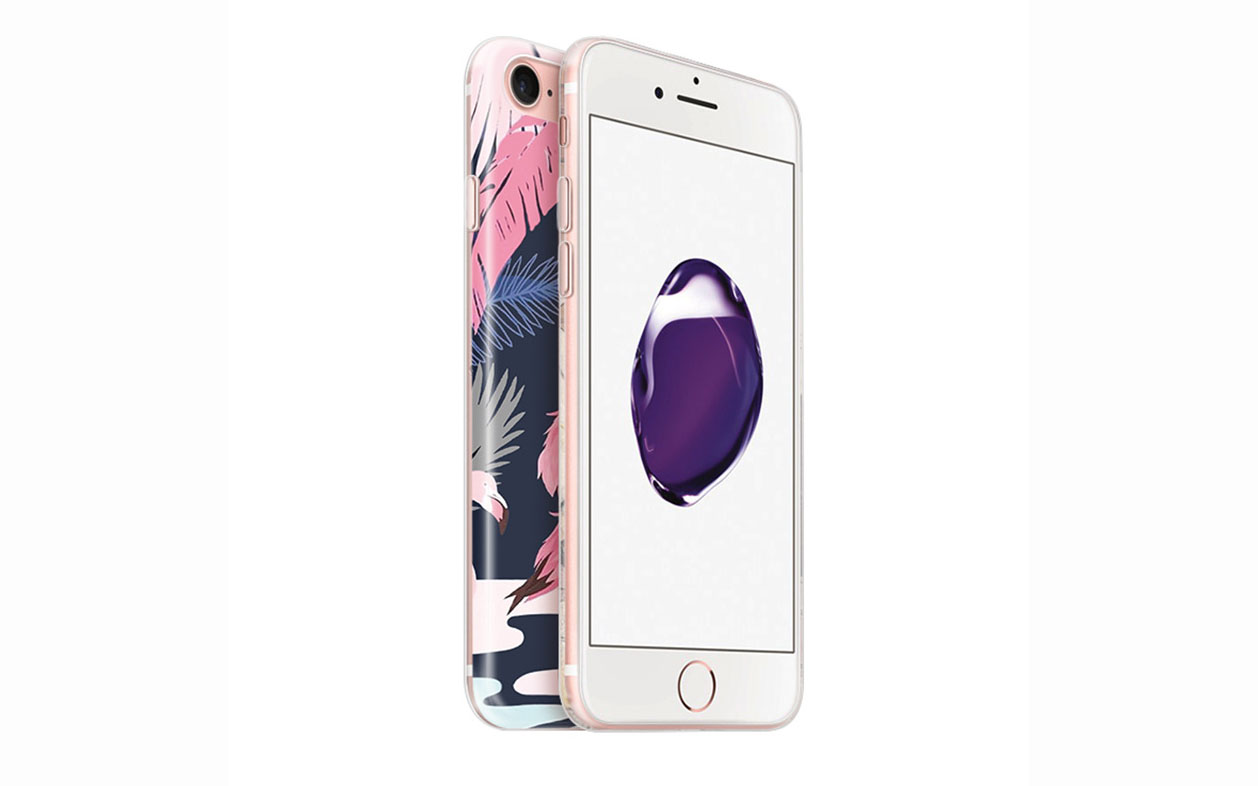 苹果8手机壳iphone7plus硅胶套6s防摔磨砂软壳火烈鸟印刷定制